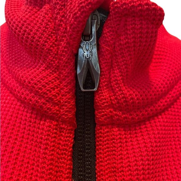 Spyder Full Zip Stryke Jacket Kids Size Large 14-16 Red and Black NWOT - Picture 5 of 11
